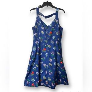 Hanna Andersson Women’s Blue Floral Cotton A Line Dress